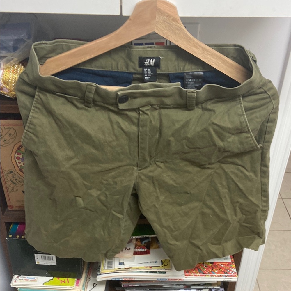 H&M Khaki Green Casual Shorts